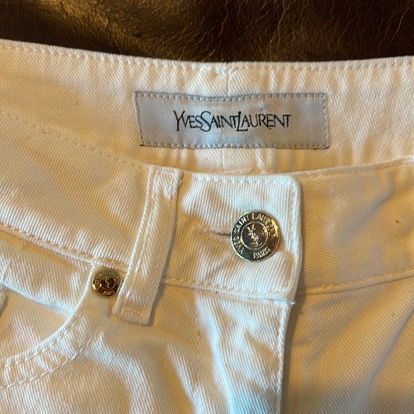Auth YSL White Denim Jeans - Picture 9 of 11